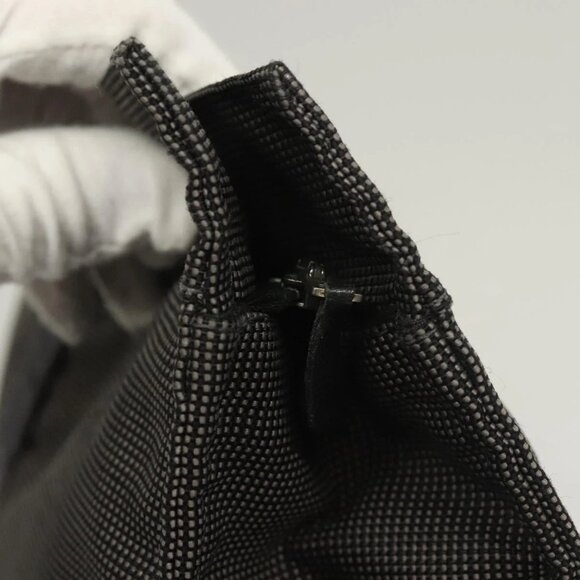 HERMES Her Line Clutch Bag Canvas Gray Auth 118940 - Picture 9 of 16